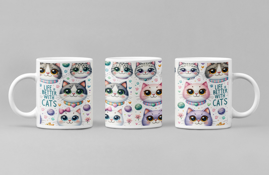 Life is better With Cats Mug