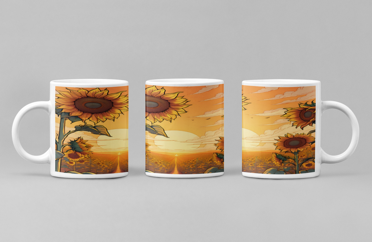 Sunflower with Sunset