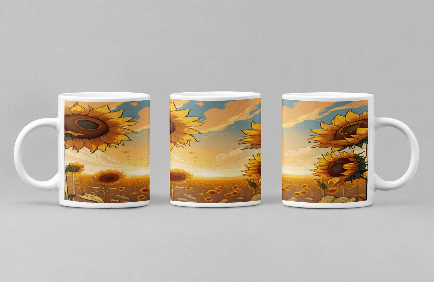 Sunflower with Sunset